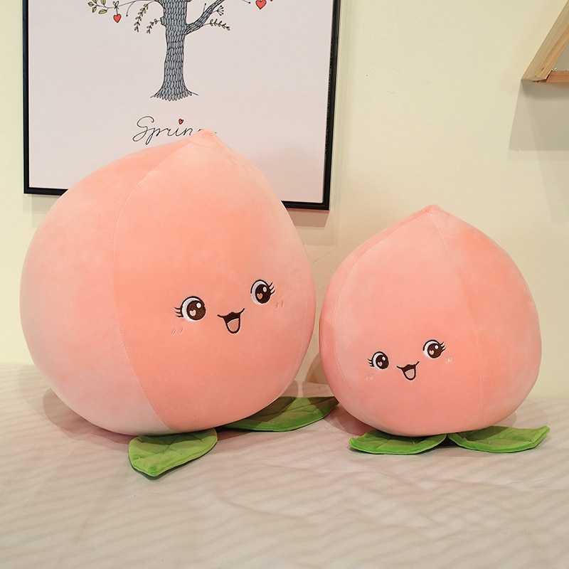 30CM/45CM Cute Peach Plush Toys Lovely Stuffed Soft Fruit Dolls Simulation Pillow Sofa Cushion For Children Girls Christmas Gift